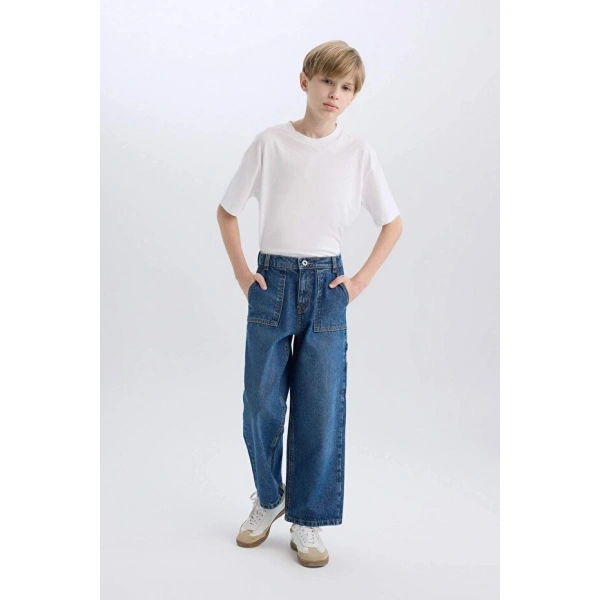 Defacto Wide Leg Jean Pantolon Erkek Çocuk