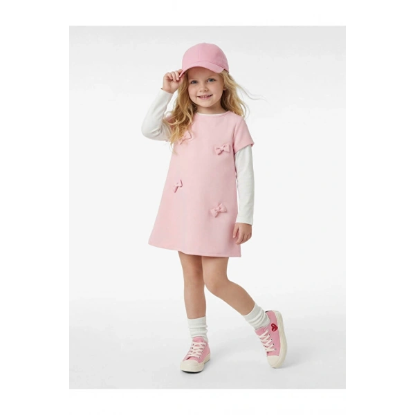 Koton Pembe Kız Bebek Elbise