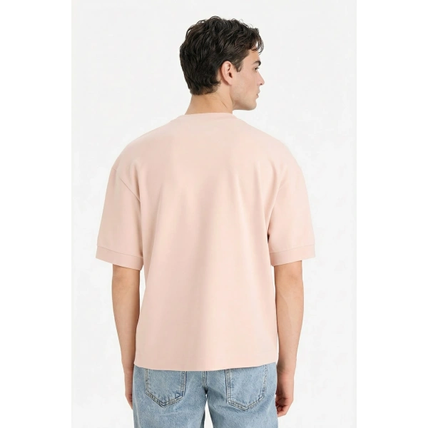 DEFACTO Erkek Pamuklu Loose Fit Baskılı Tişört