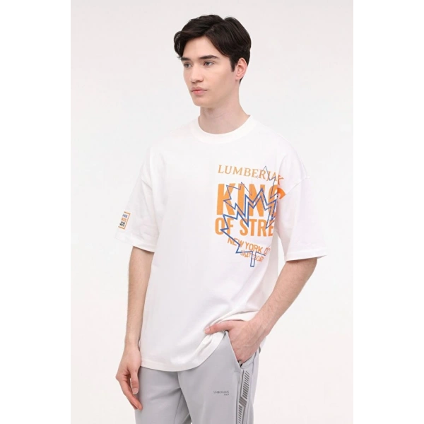 Lumberjack Ekru Erkek Kısa Kol T-Shirt