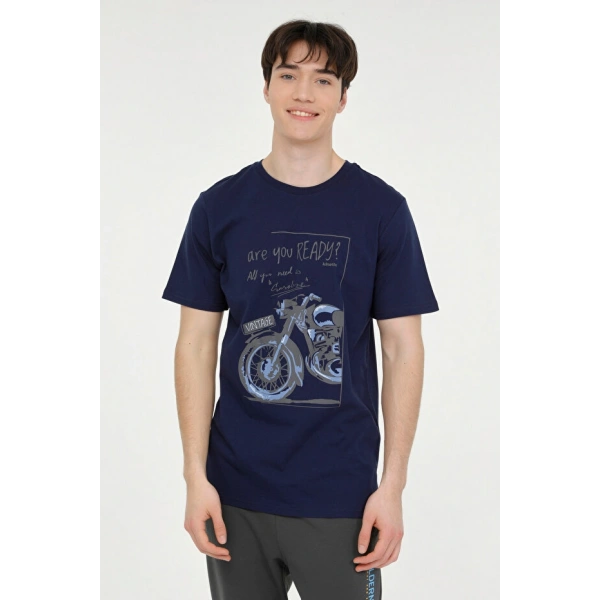 Kinetix Lacivert Erkek Kısa Kol T-Shirt