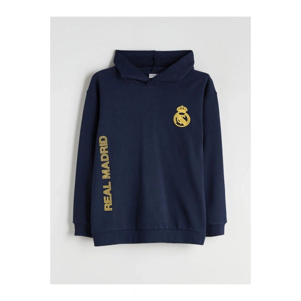 LC Waikiki Kapüşonlu Baskılı Erkek Çocuk Sweatshirt