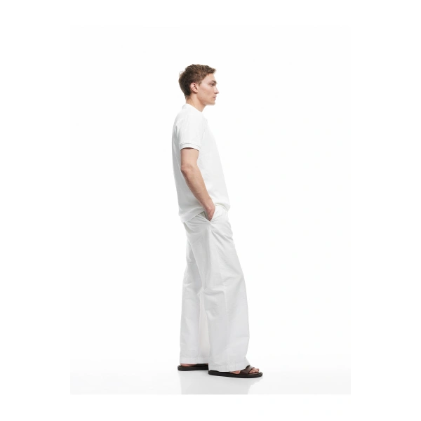 KOTON Pamuklu Kısa Kollu Dokulu Regular Fit Polo Yaka Tişört