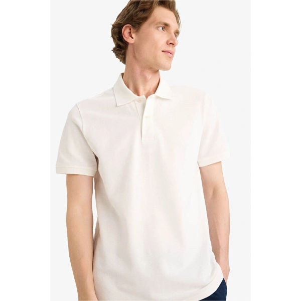 Defacto Kırık Beyaz Erkek T-Shirt