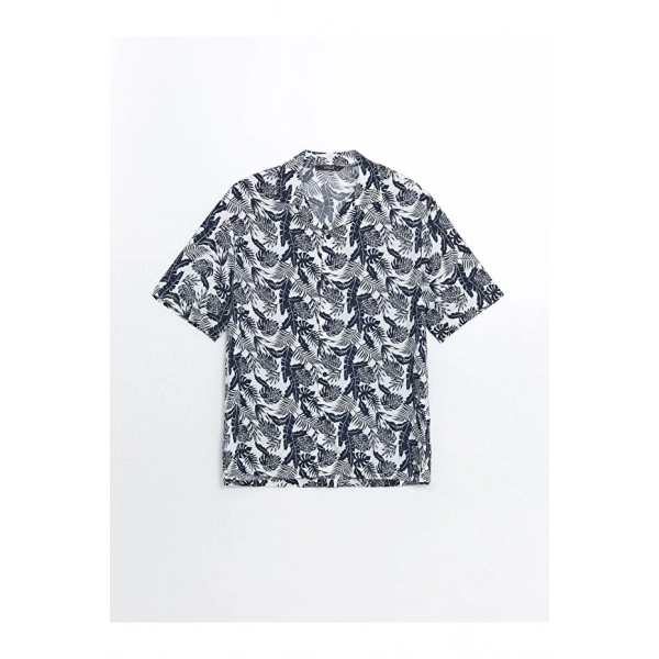 LC Waikiki Regular Fit Kısa Kollu Desenli Viskon Erkek Gömlek