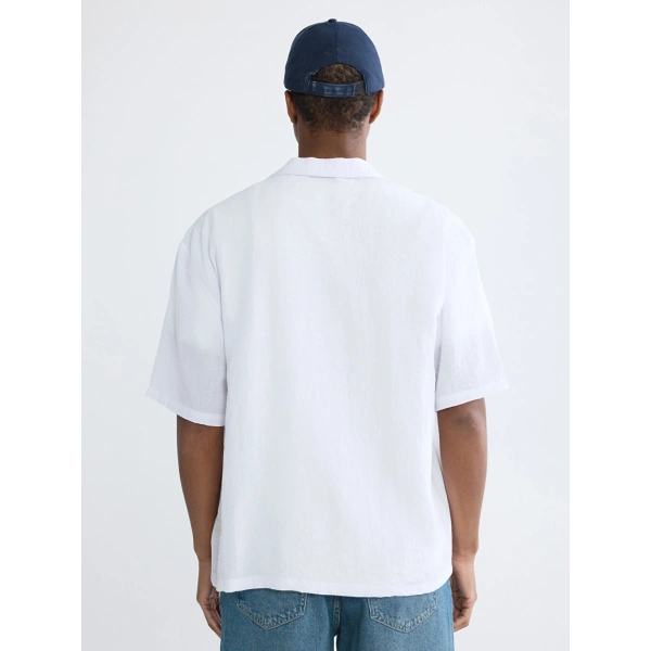 LC Waikiki Beyaz Regular Fit Erkek Basic Gömlek