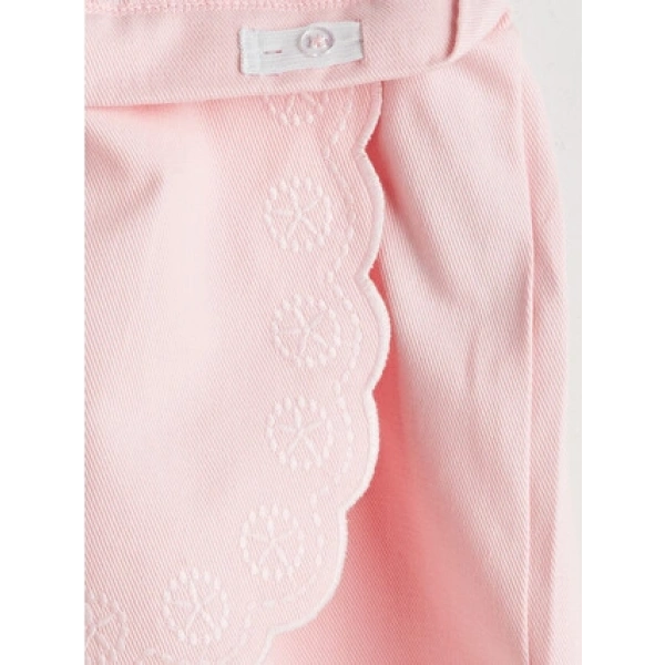 LC Waikiki Pembe Beli Lastikli Nakışlı Kız Çocuk Şort Etek