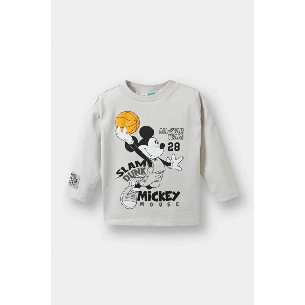 Defacto Açık Gri Erkek Bebek Uzun Kollu T-shirt
