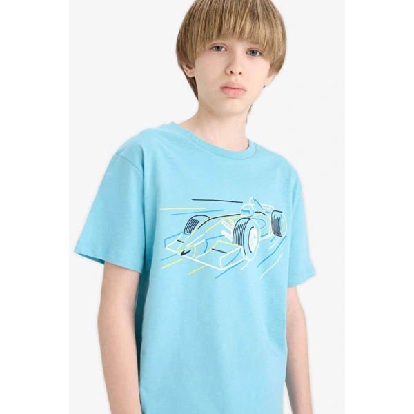 Defacto Açık Mavi Erkek Çocuk T-Shirt