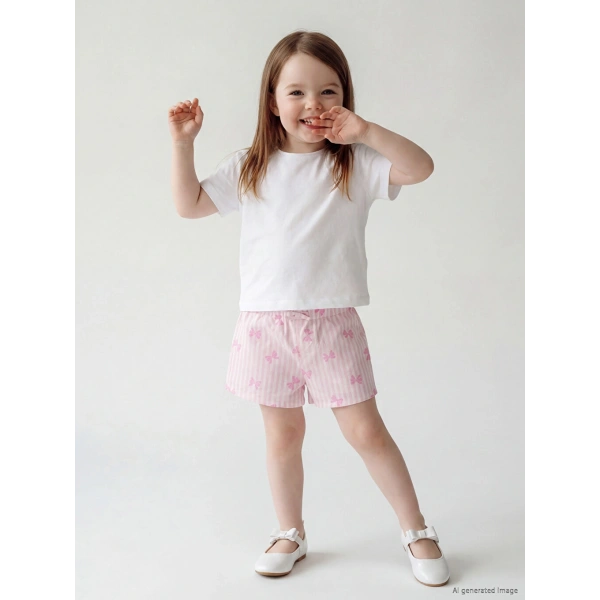 LC Waikiki Pembe Müslin Kız Bebek Şort