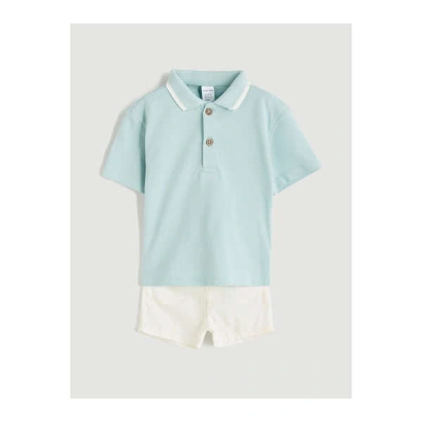 LC Waikiki Polo Yaka Erkek Bebek Tişört ve Şort 2li