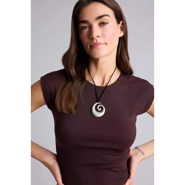 Defacto Slim Fit Bisiklet Yaka Basic Modal Kısa Kollu Tişört