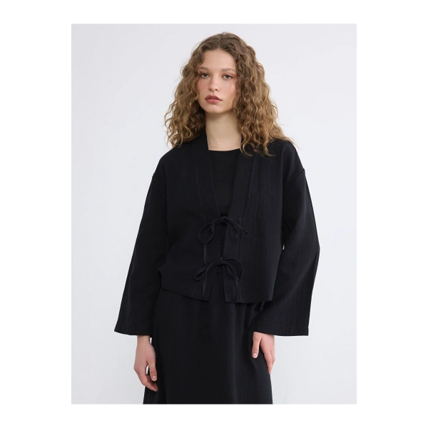 LC Waikiki Modest Şal Yaka Oversize Kadın Kimono