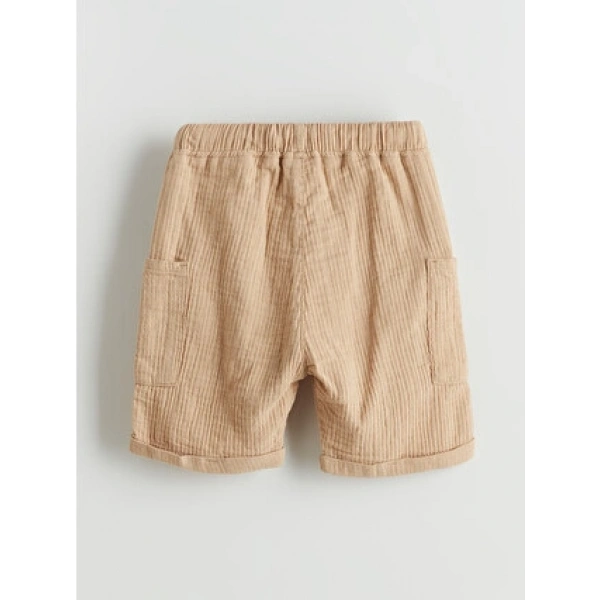 LC Waikiki Bej Beli Lastikli Basic Müslin Erkek Çocuk Şort