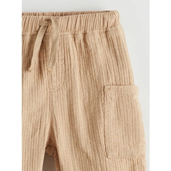 LC Waikiki Bej Beli Lastikli Basic Müslin Erkek Çocuk Şort
