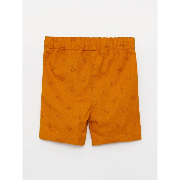 LC Waikiki Sarı Beli Lastikli Erkek Bebek Şort