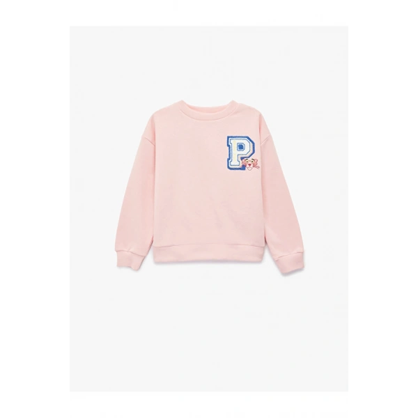 Koton Baskılı Uzun Kollu Bisiklet Yaka Şardonlu Sweatshirt