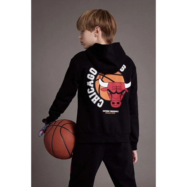 Defacto Kapüşonlu İçi Yumuşak Tüylü Sweatshirt Erkek Çocuk