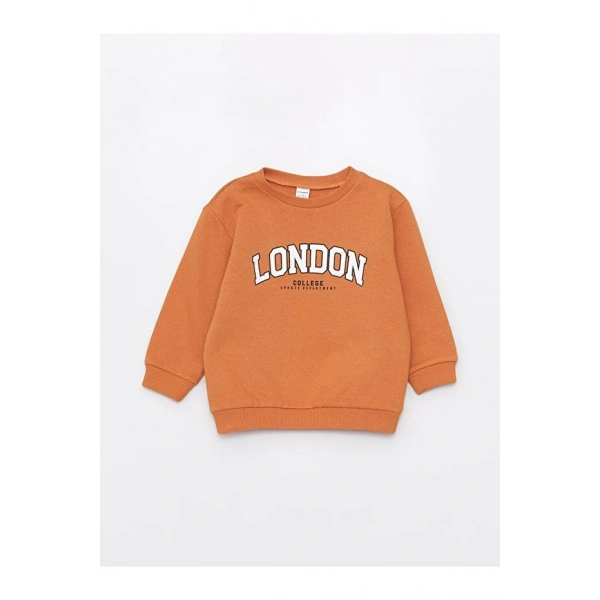 LC Waikiki Bisiklet Yaka Uzun Kollu Baskılı Erkek Bebek Sweatshirt