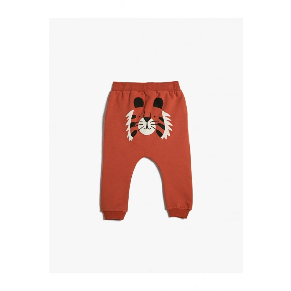 Koton Basic Jogger Eşofman Altı Şardonlu Beli Bağlamalı Cepli Pamuklu