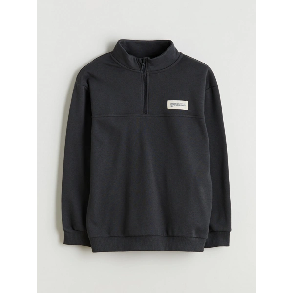 LC Waikiki Antrasit Dik Yaka Erkek Çocuk Sweatshirt
