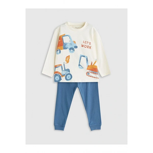 LC Waikiki Bisiklet Yaka Erkek Bebek Pijama Takımı