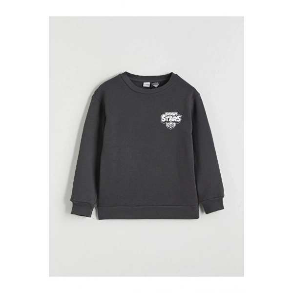 LC Waikiki Baskılı Erkek Çocuk Kalın Sweatshirt