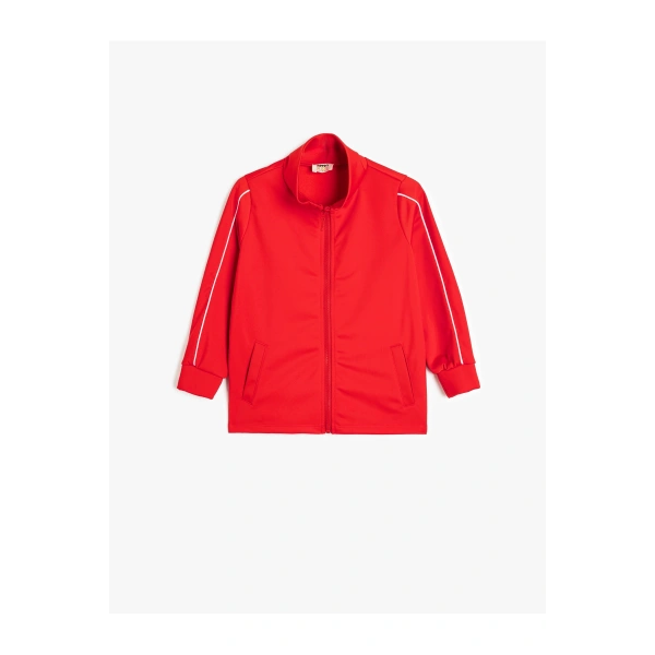 KOTON Uzun Kollu Dik Yaka Fermuarlı Oversize Sweatshirt