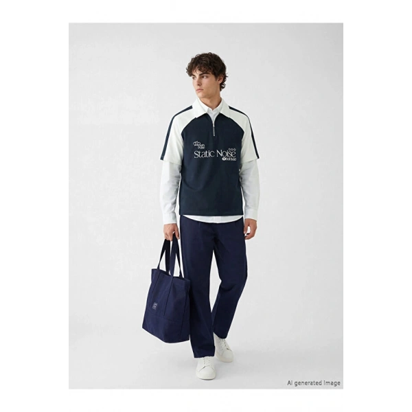 LC Waikiki Polo Yaka Baskılı Erkek Tişört