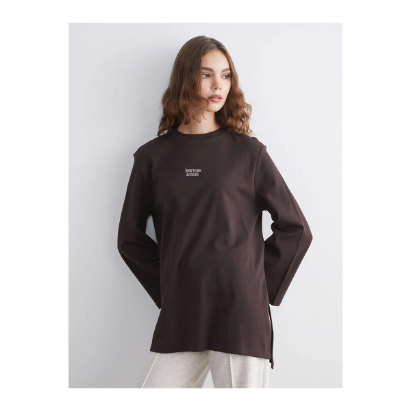 LC Waikiki Nakışlı Oversize Kadın Sweatshirt Tunik