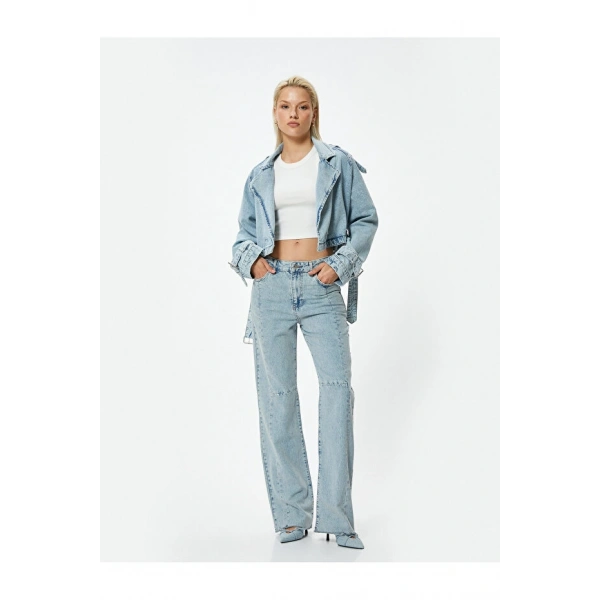 Koton Yüksek Bel Düz Uzun Paça Kot Pantolon - Nora Longer Straight Jeans