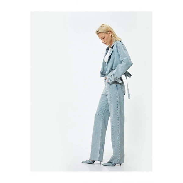 Koton Yüksek Bel Düz Uzun Paça Kot Pantolon - Nora Longer Straight Jeans