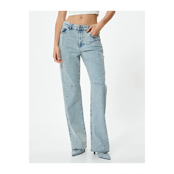 Koton Yüksek Bel Düz Uzun Paça Kot Pantolon - Nora Longer Straight Jeans