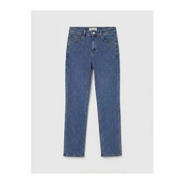 LC Waikiki M1 SEZON İndigo Yüksek Bel Slim Fit Kadın Jean Pantolon