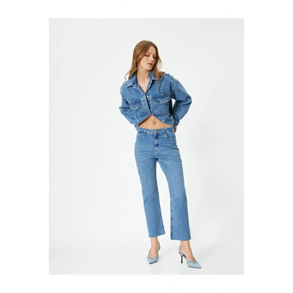 Koton Kısa İspanyol Paça Kot Pantolon - Crop Kick Flare Jeans