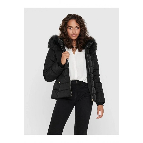 Onlcamılla Quılted Furhood Kadın Mont
