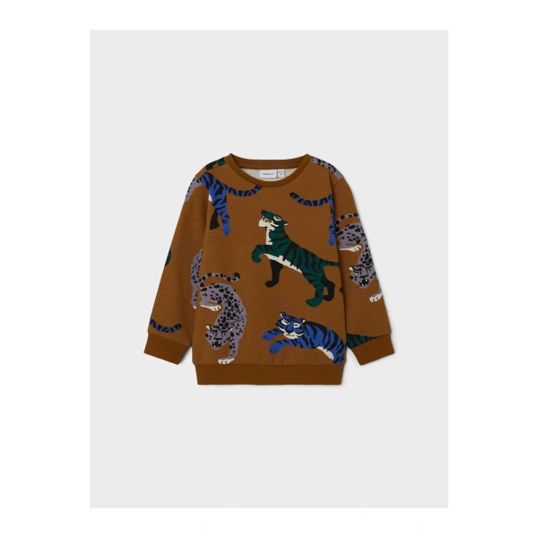 NAME IT Sardonlu Kaplan Desenli Erkek Çocuk Sweatshirt