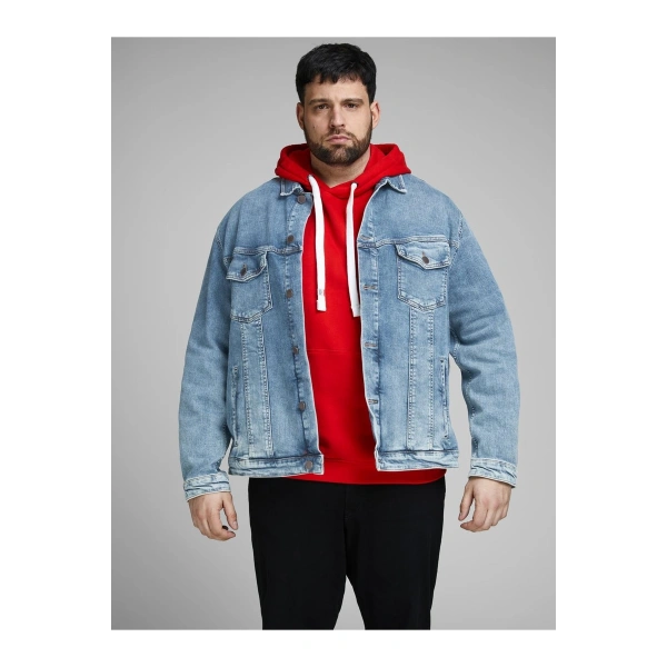 JACK & JONES Denim-büyük Beden Kot Ceket