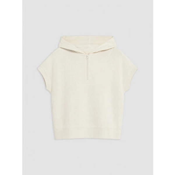 LC Waikiki Ekru Soft Touch Kadın Hoodie
