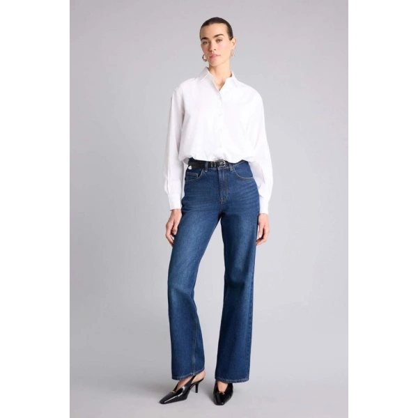 Defacto %100 Pamuk Balloon Fit Poplin Gömlek