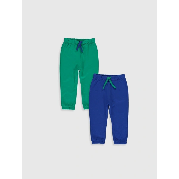 LCW baby Yeşil Erkek Bebek Jogger Eşofman Altı 2li