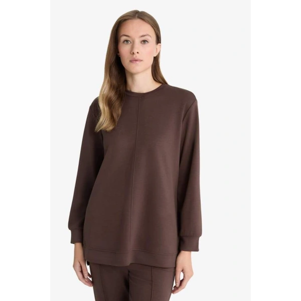Defacto Regular Fit Bisiklet Yaka Uzun Kollu Tunik