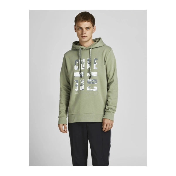 JACK & JONES Kapüsonlu Baskili Sweatshirt