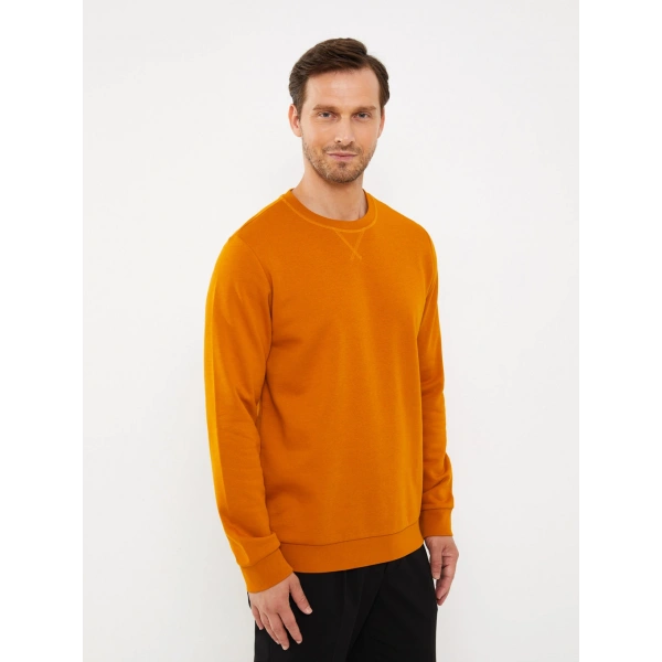 LC Waikiki Classic Sarı Bisiklet Yaka Uzun Kollu Erkek Kalın Sweatshirt