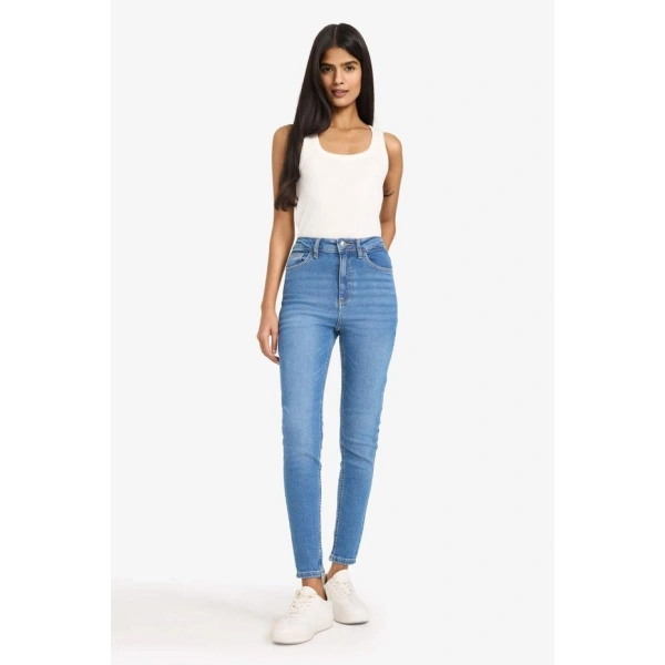 Defacto Skinny Fit Yüksek Bel Bilek Boy Jean Pantolon
