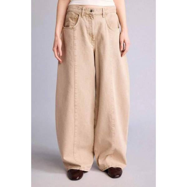 Defacto Barrel Fit Yüksek Bel Bileğe Doğru Daralan Bol Paça Jean Pantolon H7934AX26SM