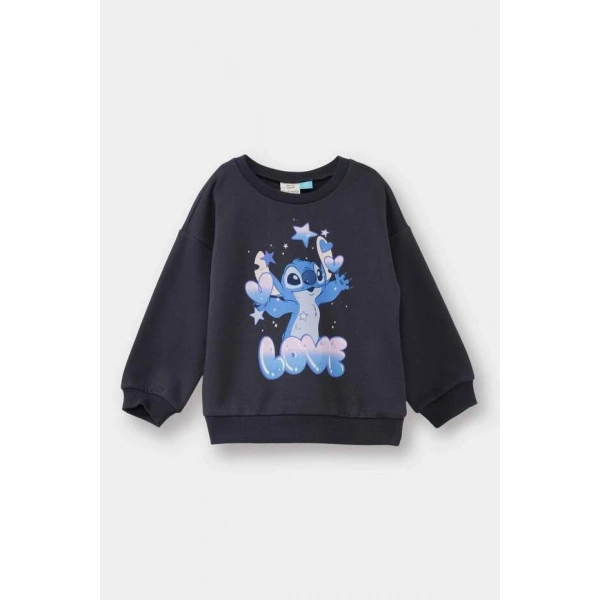 Defacto Bisiklet Yaka Sweatshirt Kız Bebek