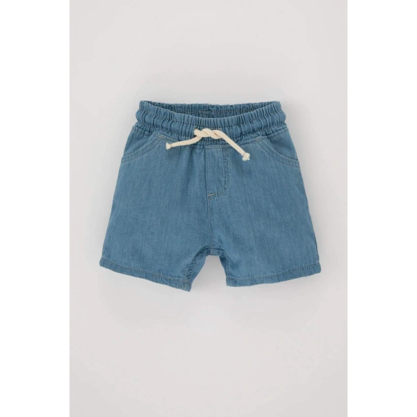 DEFACTO Erkek Bebek Beli Bağcıklı Jean Şort