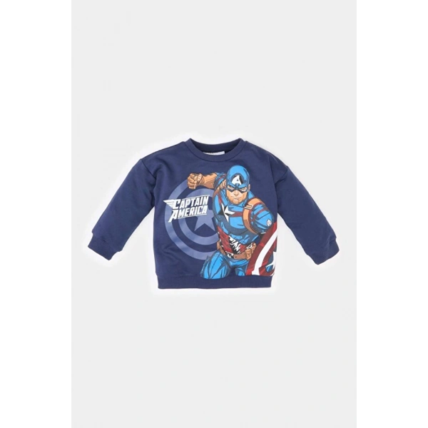Defacto Erkek Bebek Bisiklet Yaka Sweatshirt