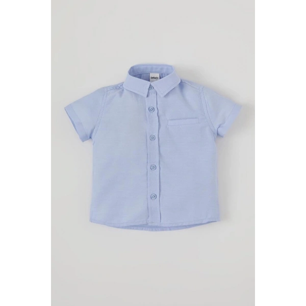 Defacto Erkek Bebek Regular Fit Basic Kısa Kollu Gömlek